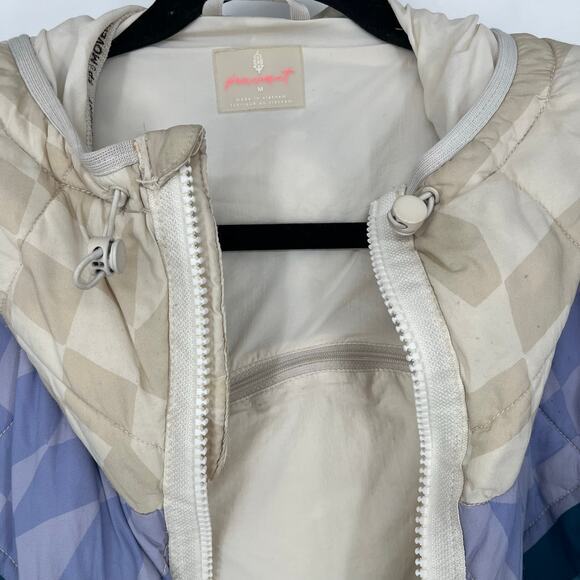Free People Movement Packable Hooded Puffer Women's Medium Aztec Pria Full Zip - Picture 11 of 16
